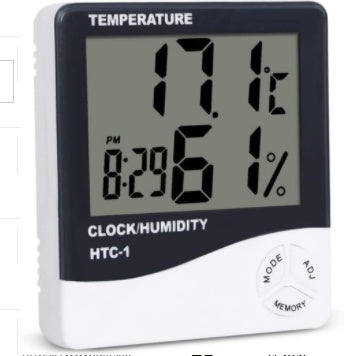 Wall Sensor Temperature Humidity Tester Clock Alarm