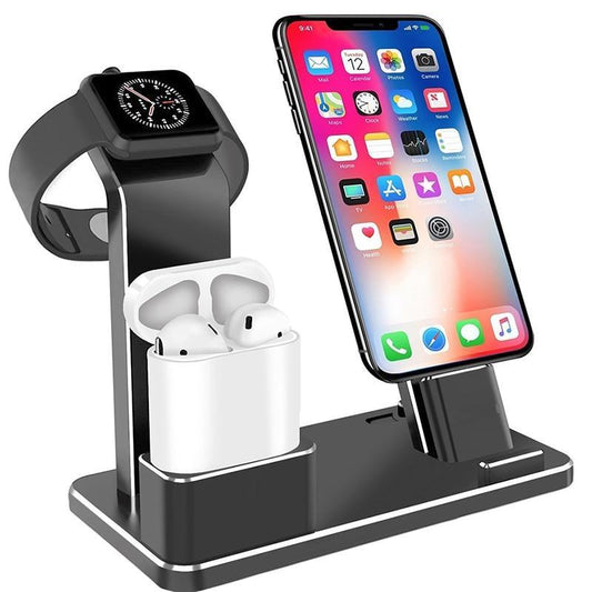 Black 4 In 1 Charging Dock Station