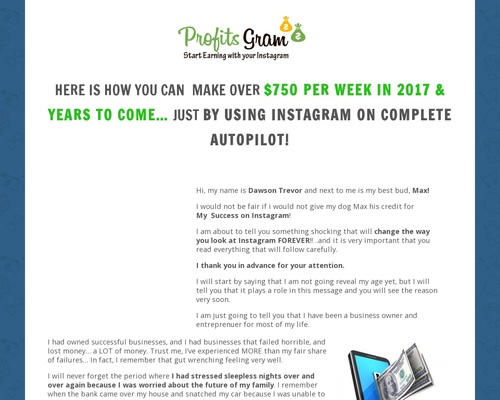 Instagram Auto-Income 2021 (COVID-19 approved!) – Join Now – Make Money – ProfitsGram