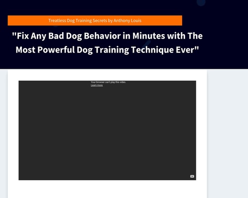 Treatless Dog Training Secrets By Anthony Louis