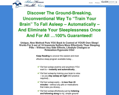 The Insomnia Program cb | Blue Heron Health News